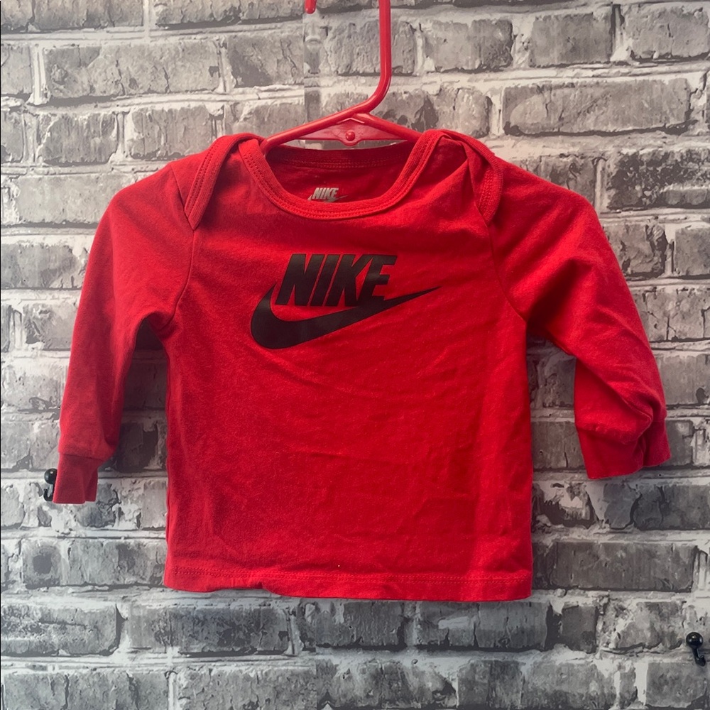 Nike Kids Bright Red Long Sleeve Tee‎